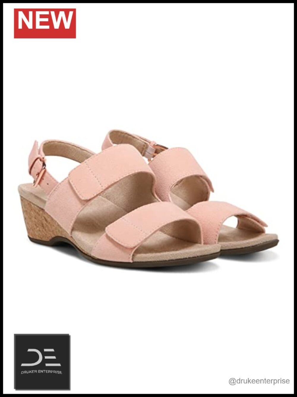 Vionic Marian Wedge Sandals Arch Support Adjustable Straps